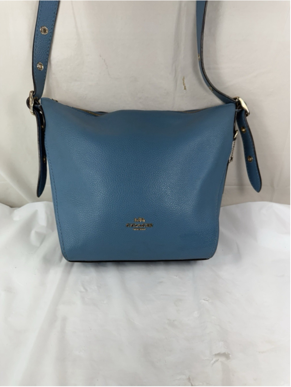 COACH 21377 DUFFLETTE blue MULTI LEATHER CROSSBODY BAG - Picture 10 of 15